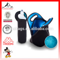 Neoprene Isolado Lunch Lunch Bag + Water Bottle Sleeve | Leve com zíper